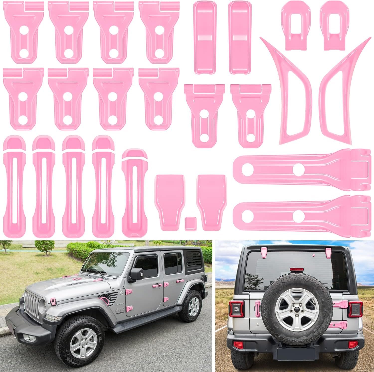 JL/JLU · 26-Piece Exterior Kit — finish reference