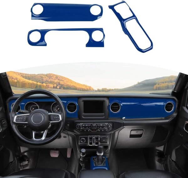 3-Piece Dashboard & Shifter Trim Kit — Standard Colors | Wrangler JL/JLU 2018–2023 & Gladiator JT 2020–2023 — standard color