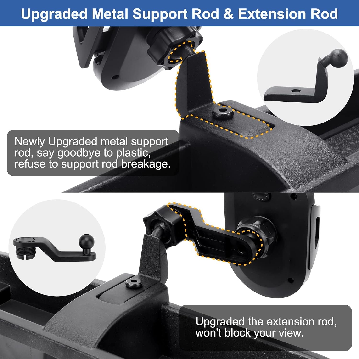 Dashboard Storage Tray with Phone Mount | Wrangler JL/JLU 2018–2023 & Gladiator JT 2020–2023 - Image 3