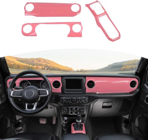 3-Piece Dashboard & Shifter Trim Kit — Standard Colors | Wrangler JL/JLU 2018–2023 & Gladiator JT 2020–2023