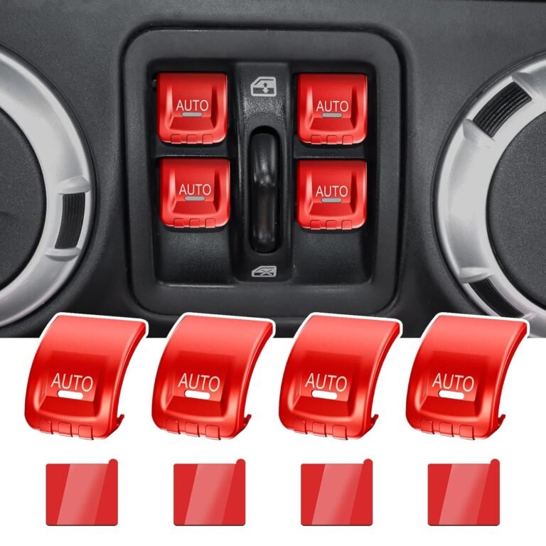 JK Metal Window Switch Covers – Red