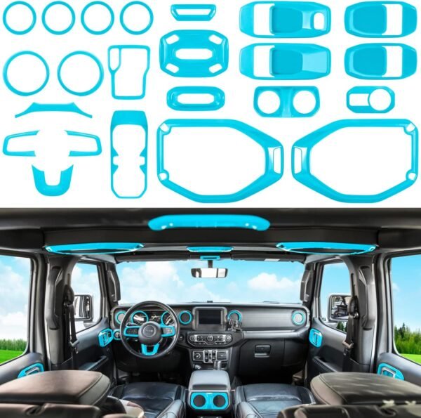 23-Piece Interior Trim Kit — Standard Colors | Wrangler JL/JLU 2018–2023 & Gladiator JT 2020–2023 — standard color