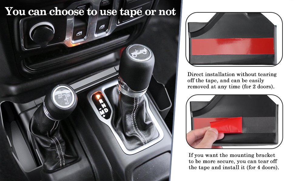 Center console organizer installation comparison