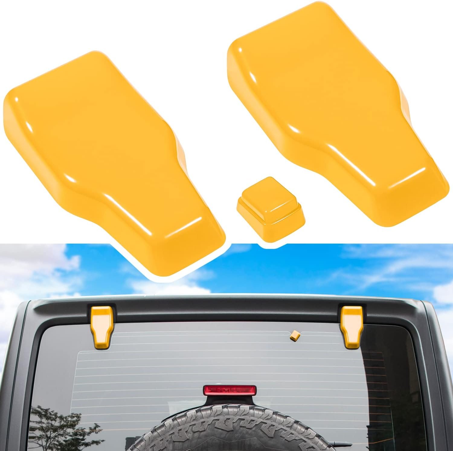 3-Piece Rear Window Hinge & Washer Nozzle Trim Covers | Wrangler JL/JLU Hardtop 2018–2026 - Image 10