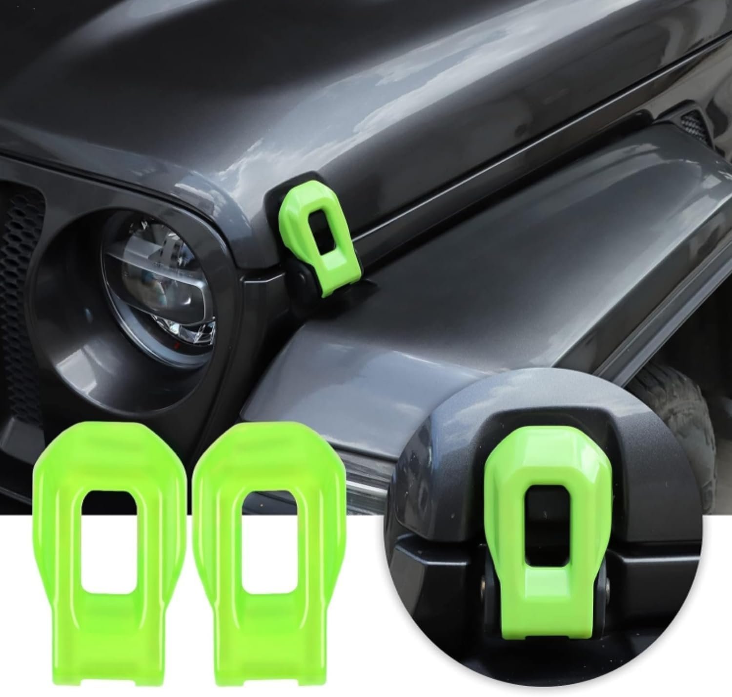 2-Piece Hood Latch Trim Covers | Wrangler JL/JLU 2018–2026 & Gladiator JT 2020–2026 - Image 10