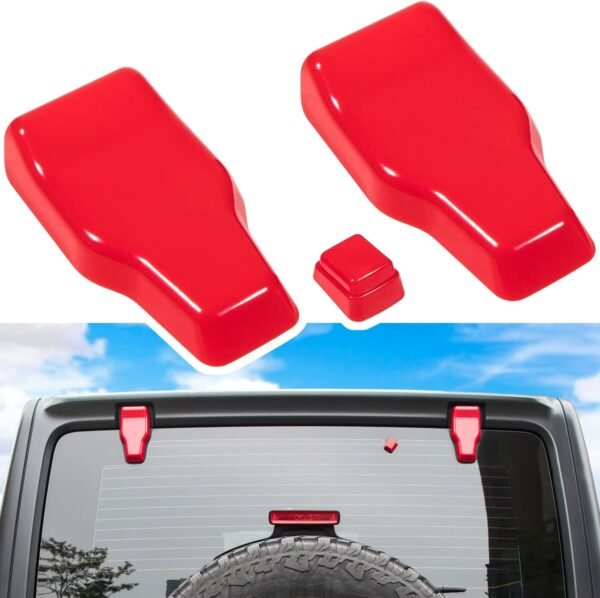 3-Piece Rear Window Hinge & Washer Nozzle Trim Covers | Wrangler JL/JLU Hardtop 2018–2026