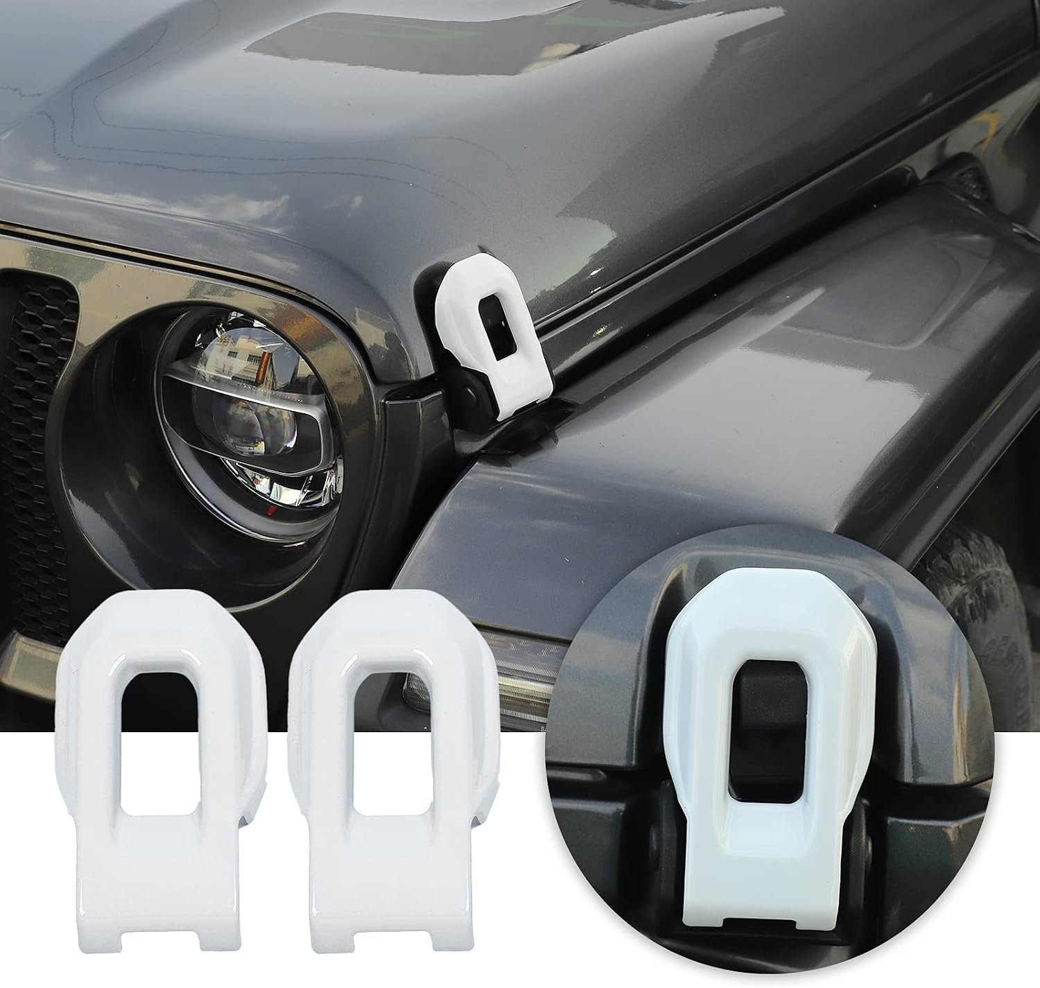 2-Piece Hood Latch Trim Covers | Wrangler JL/JLU 2018–2026 & Gladiator JT 2020–2026 - Image 9