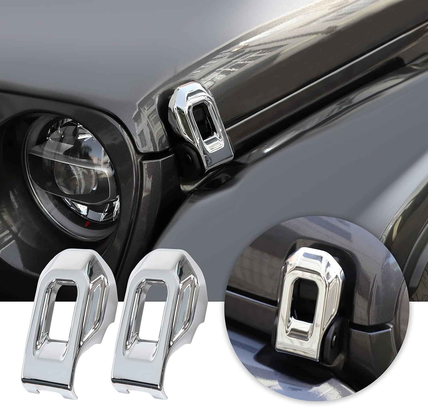 2-Piece Hood Latch Trim Covers | Wrangler JL/JLU 2018–2026 & Gladiator JT 2020–2026 - Image 7
