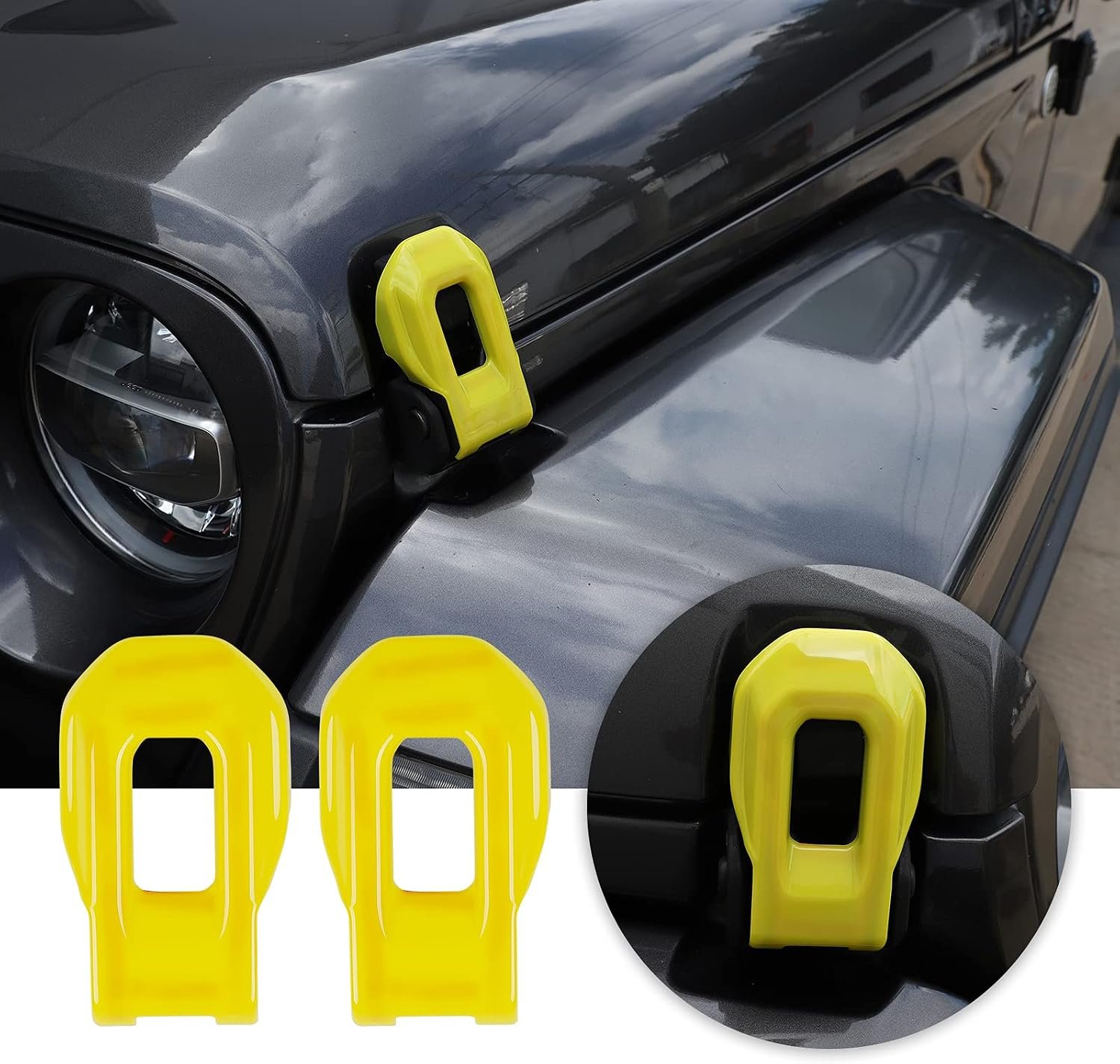 2-Piece Hood Latch Trim Covers | Wrangler JL/JLU 2018–2026 & Gladiator JT 2020–2026 - Image 12