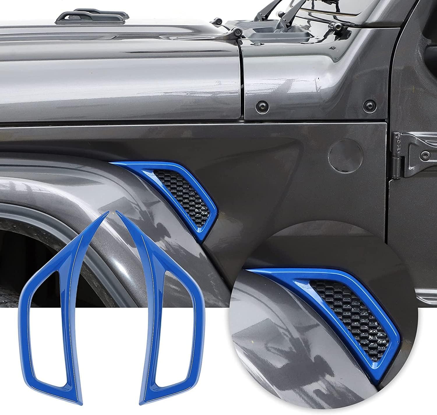 2-Piece Side Fender Vent Trim Covers | Wrangler JL/JLU 2018–2026 & Gladiator JT 2020–2026 - Image 2