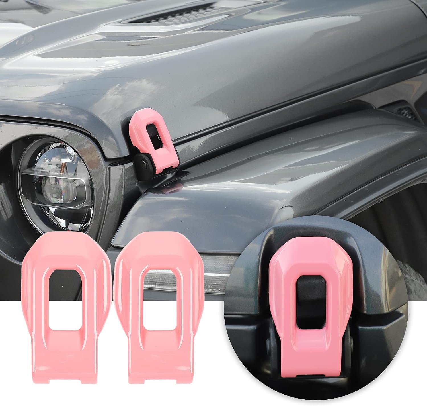2-Piece Hood Latch Trim Covers | Wrangler JL/JLU 2018–2026 & Gladiator JT 2020–2026 - Image 11