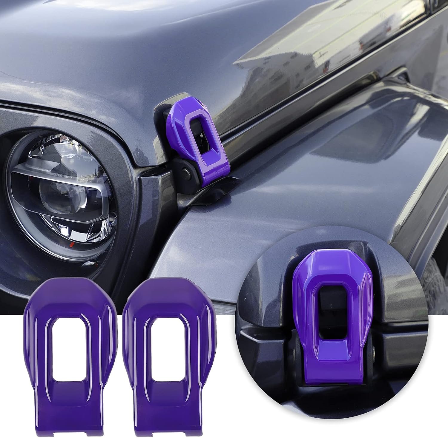 2-Piece Hood Latch Trim Covers | Wrangler JL/JLU 2018–2026 & Gladiator JT 2020–2026 - Image 4