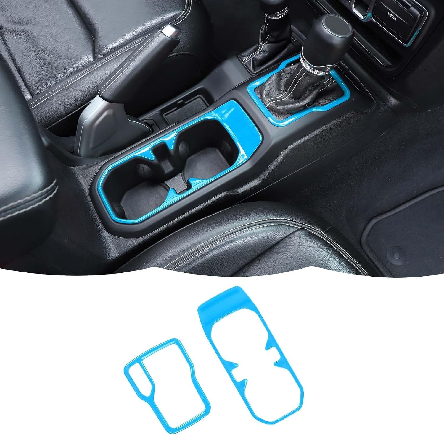 2-Piece Cup Holder & Gear Shift Accent Trim | Wrangler JL/JLU 2018–2026 & Gladiator JT 2020–2026 - Image 4