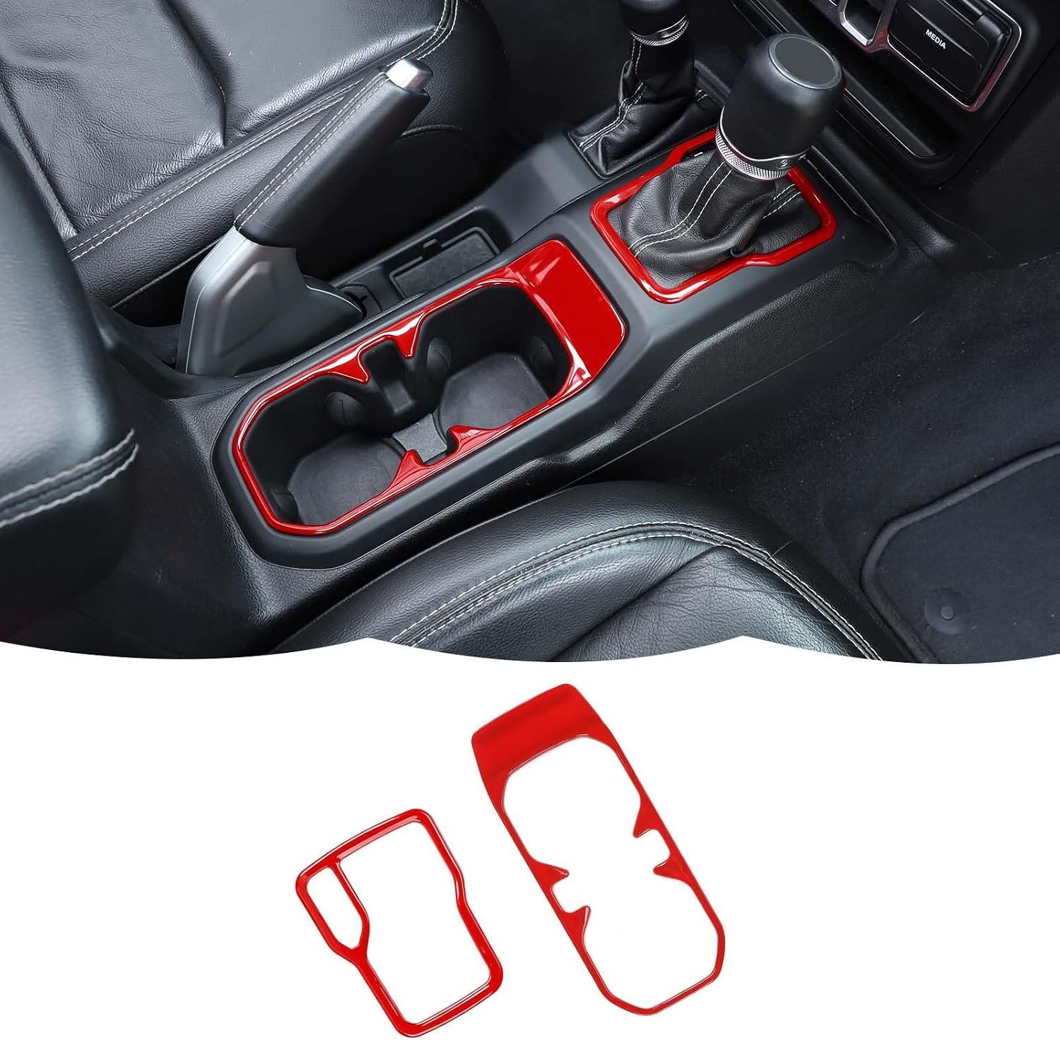 2-Piece Cup Holder & Gear Shift Accent Trim | Wrangler JL/JLU 2018–2026 & Gladiator JT 2020–2026 - Image 5