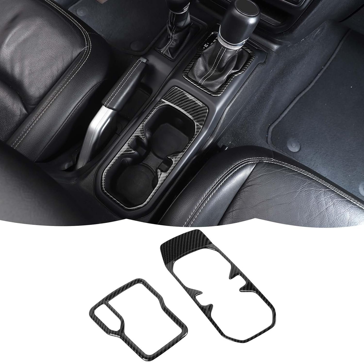 2-Piece Cup Holder & Gear Shift Accent Trim | Wrangler JL/JLU 2018–2026 & Gladiator JT 2020–2026 - Image 3