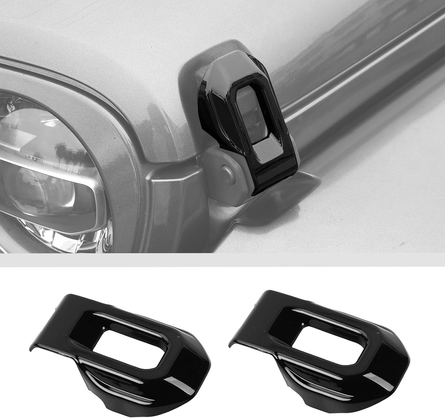 2-Piece Hood Latch Trim Covers | Wrangler JL/JLU 2018–2026 & Gladiator JT 2020–2026 - Image 6