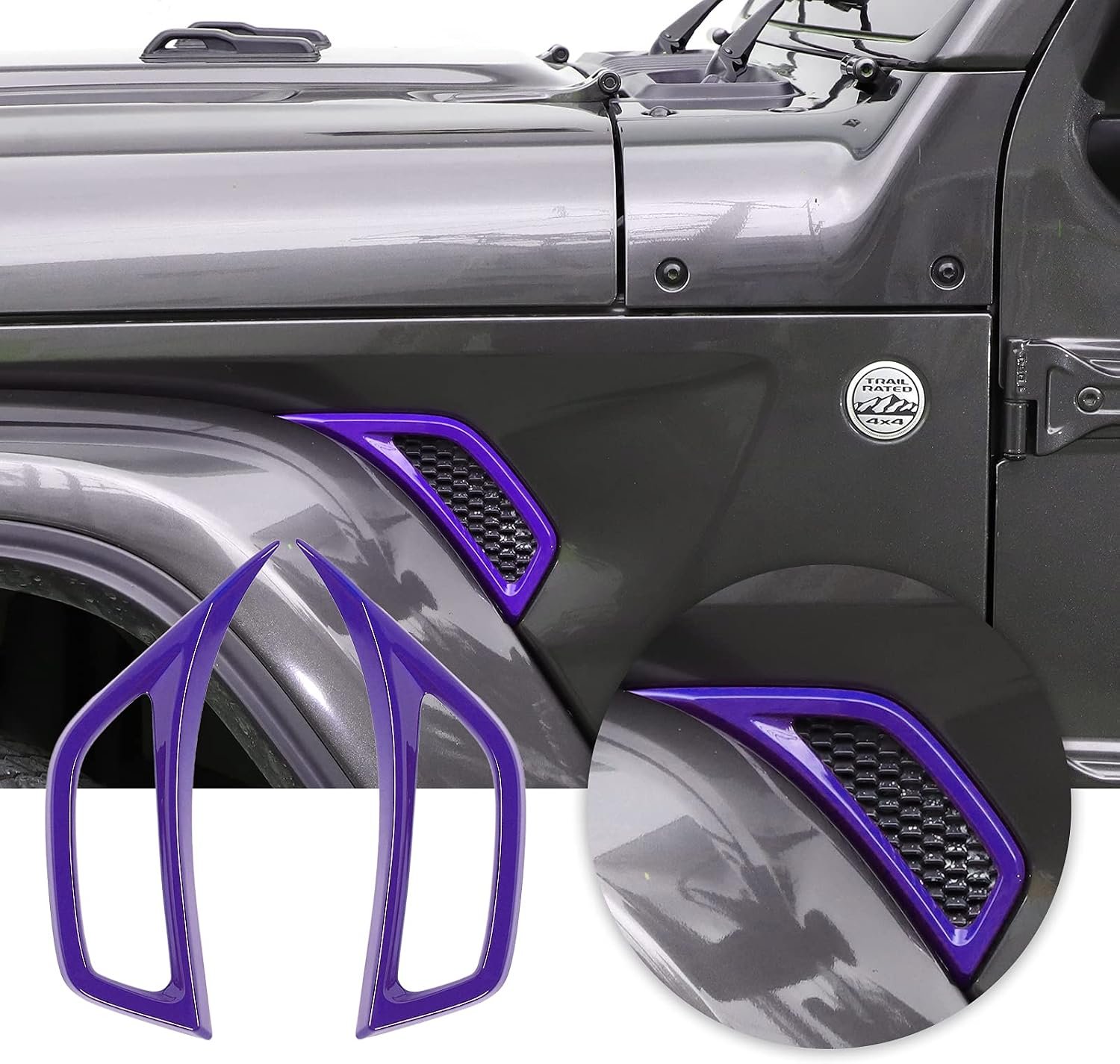 2-Piece Side Fender Vent Trim Covers | Wrangler JL/JLU 2018–2026 & Gladiator JT 2020–2026 - Image 6