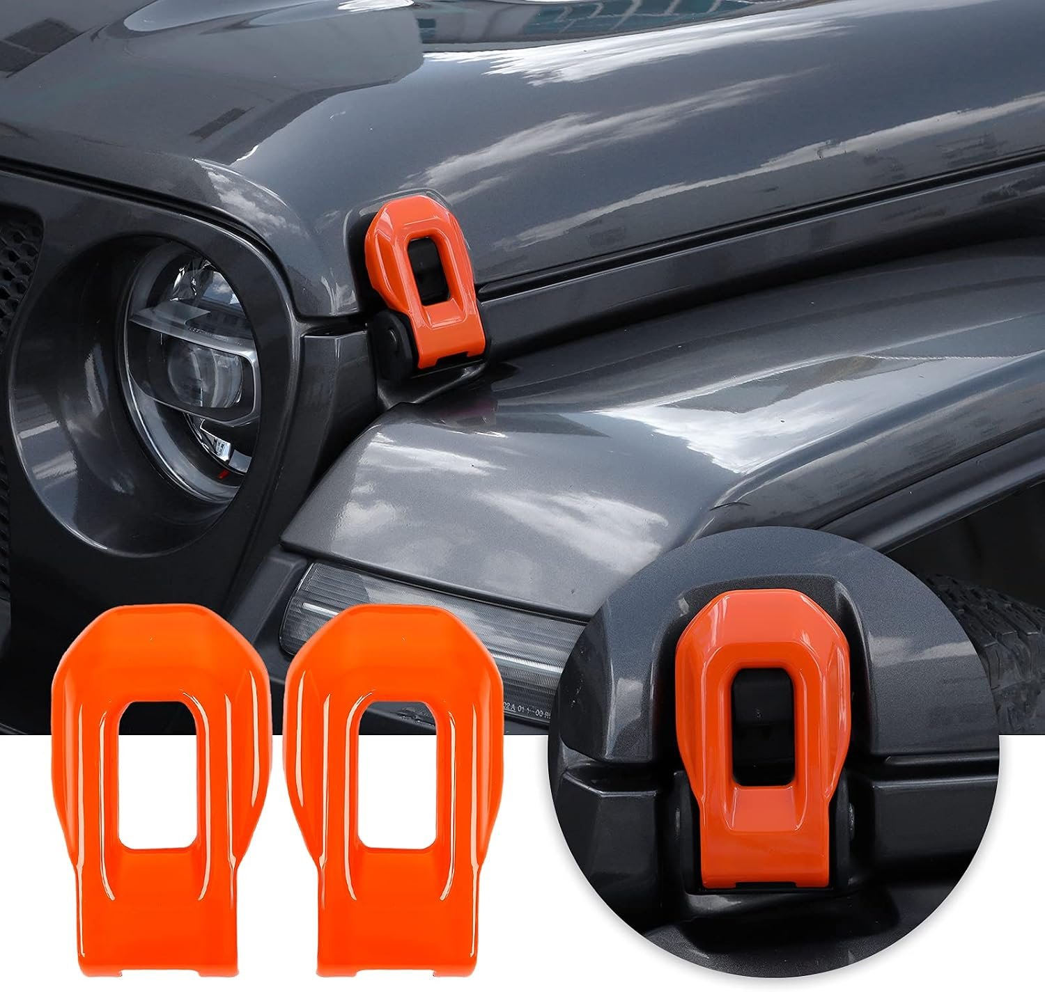 2-Piece Hood Latch Trim Covers | Wrangler JL/JLU 2018–2026 & Gladiator JT 2020–2026 - Image 8