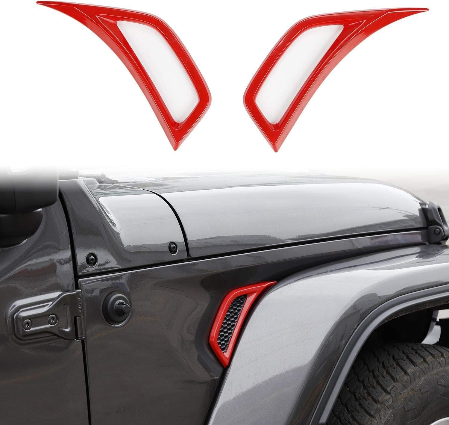 2-Piece Side Fender Vent Trim Covers | Wrangler JL/JLU 2018–2026 & Gladiator JT 2020–2026