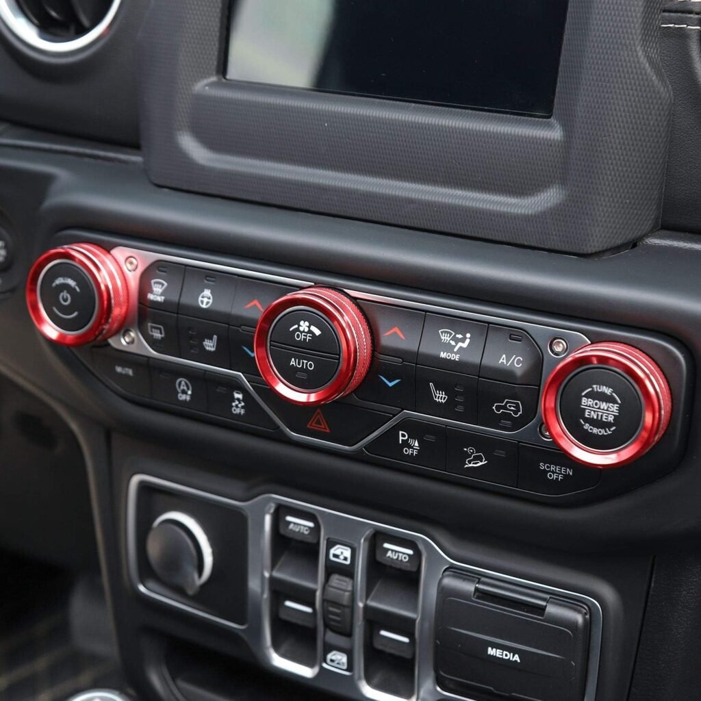 JL knob covers — regular installed (Red shown)