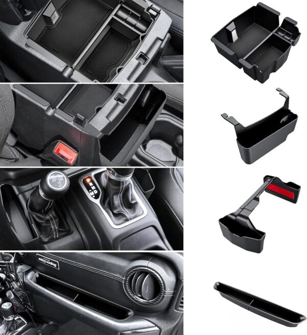 4-Piece Center Console Organizer Set | Wrangler JL/JLU 2018–2026 & Gladiator JT 2020–2026