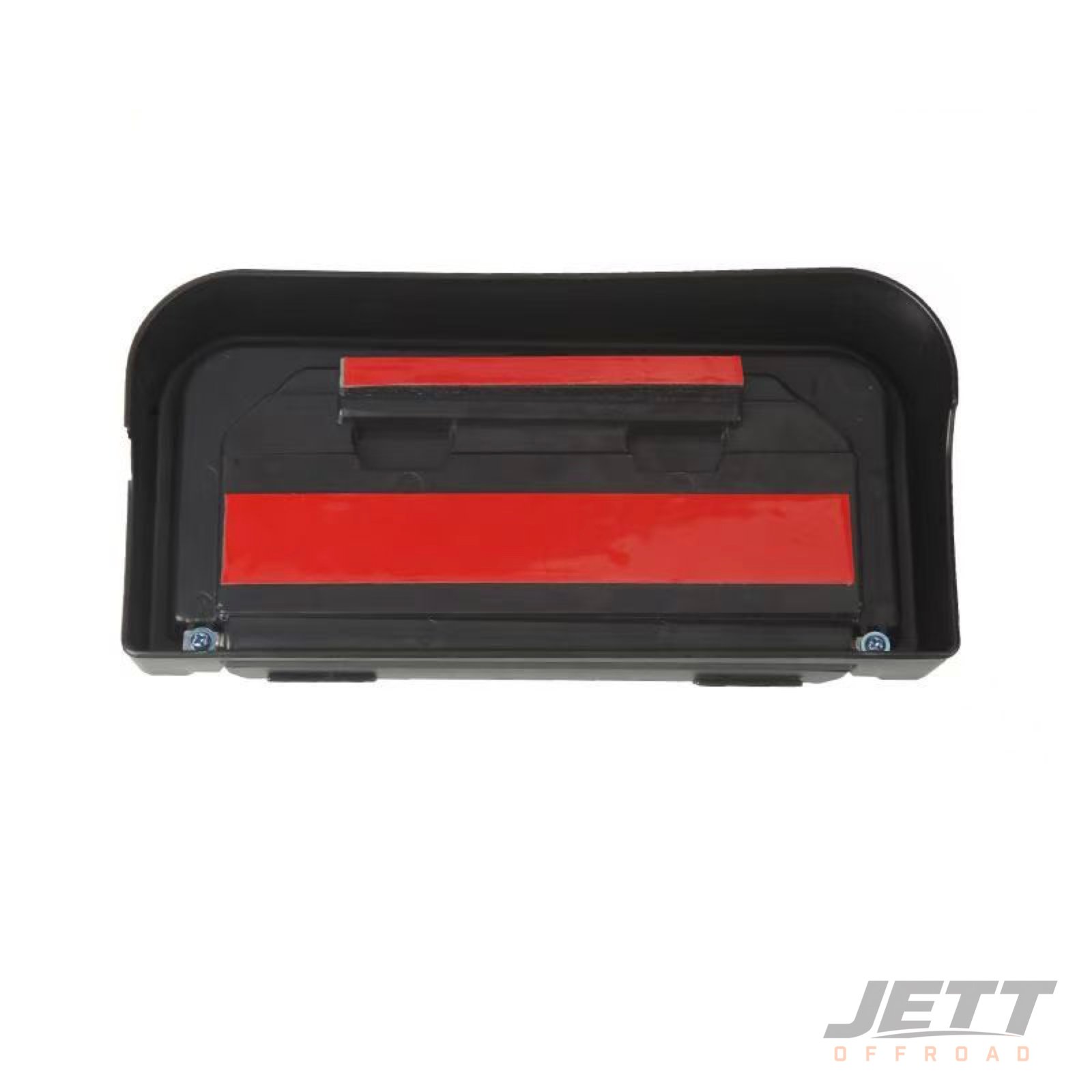 Adhesive mounting pads on back of dashboard phone mount tray