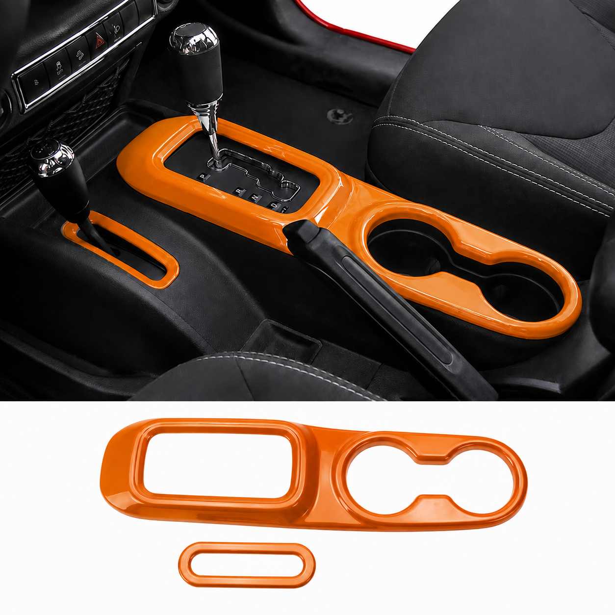 Custom Color 2-Piece Shifter & Cup Holder Trim Kit | Wrangler JK/JKU 2011–2017 - Image 5