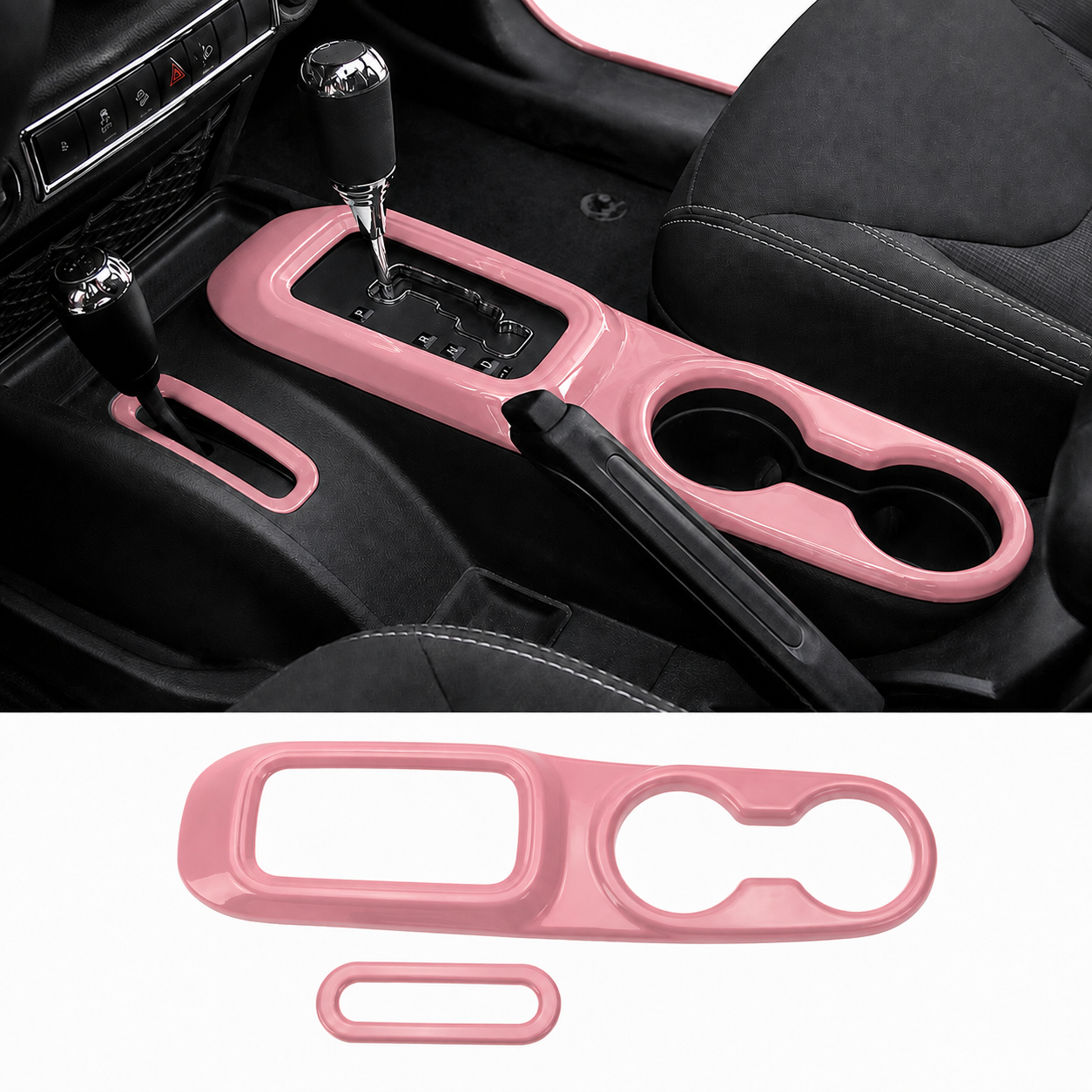 Custom Color 2-Piece Shifter & Cup Holder Trim Kit | Wrangler JK/JKU 2011–2017 - Image 8