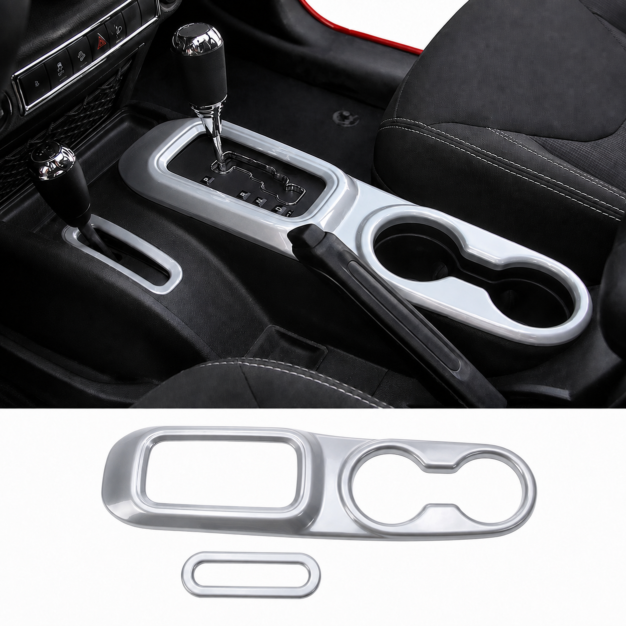Custom Color 2-Piece Shifter & Cup Holder Trim Kit | Wrangler JK/JKU 2011–2017 - Image 10