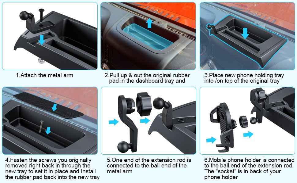 Wrangler JK JKU phone mount fitment reference