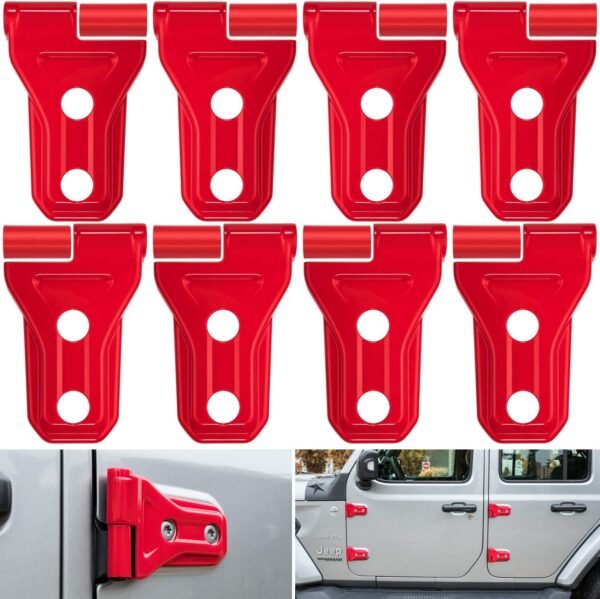 8-Piece Door Hinge Cover Trim Set | Wrangler JL/JLU 2018–2026 & Gladiator JT